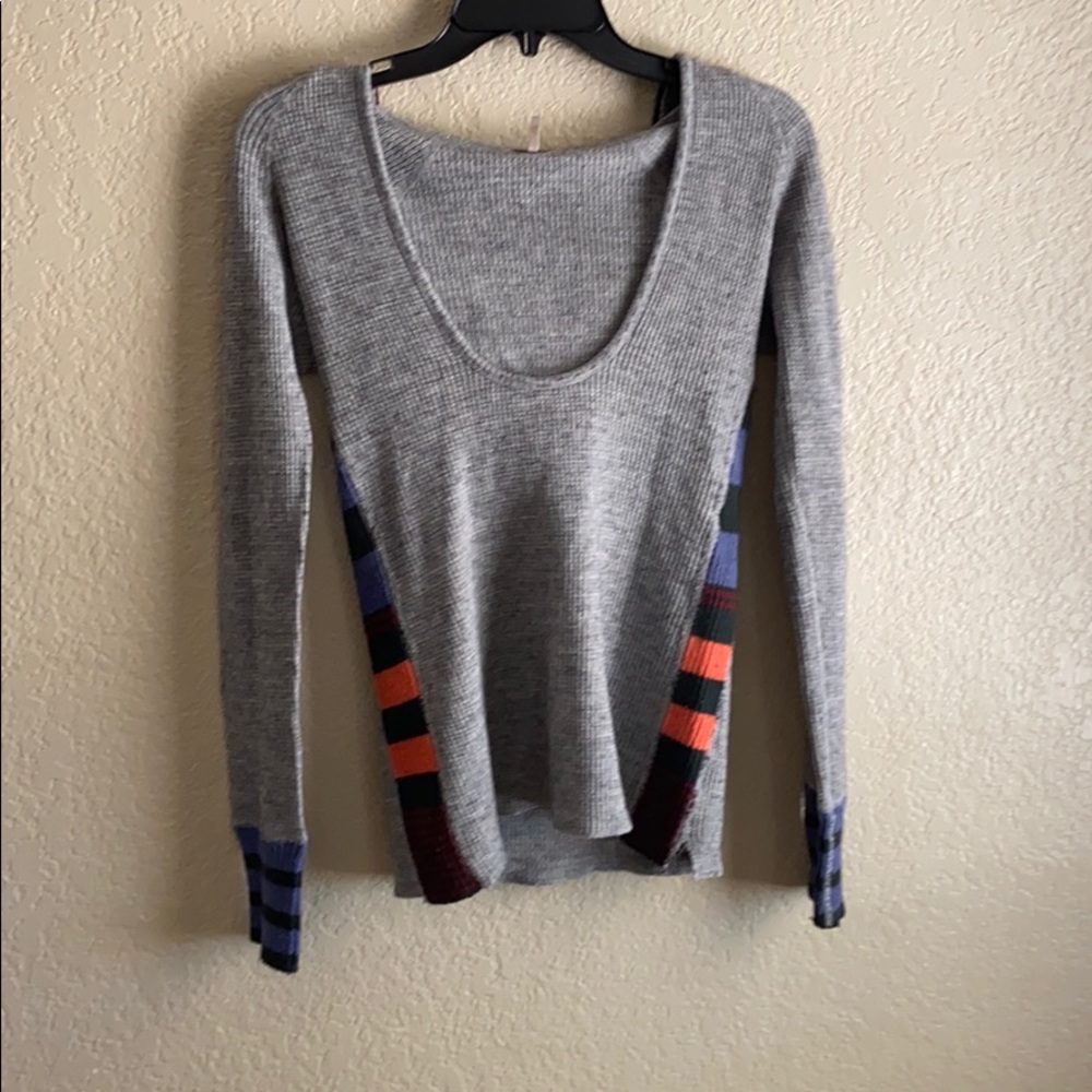 Free people deep scoop neck hooded thermal